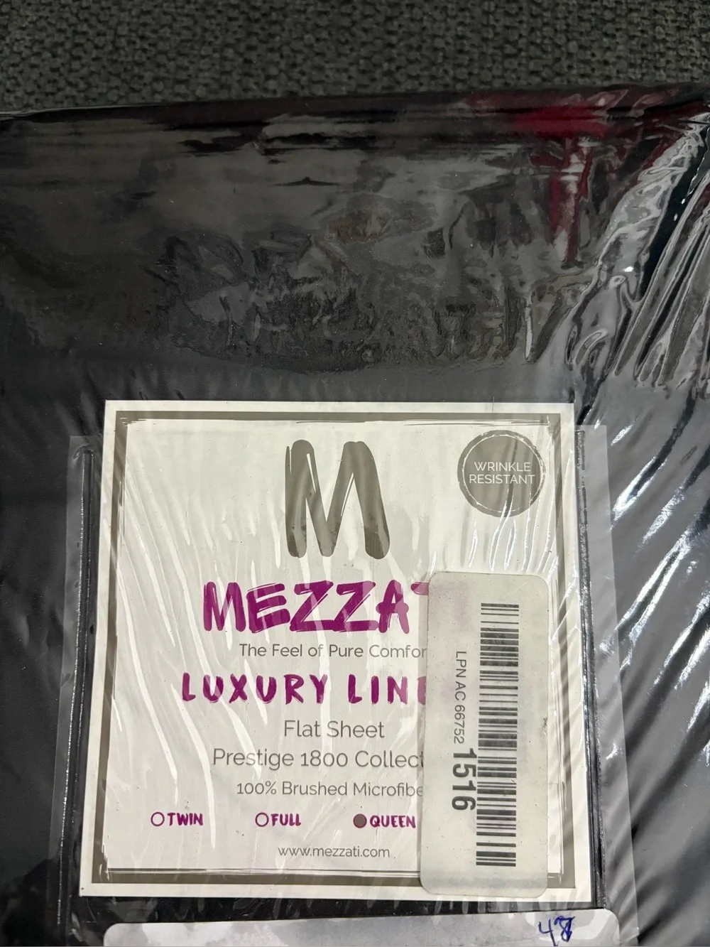Black Luxury Linens Flat Sheet - Prestige 1800 Collection